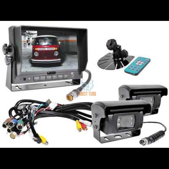 Parking camera kit with 7 "monitor and 2 cameras