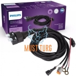 Additional light wiring kit with 3-wire switch 12V 20A 150W Philips