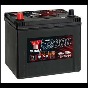 Battery 60Ah 500A 12V +/- 232x173x225 SMF YBX3014 Yuasa