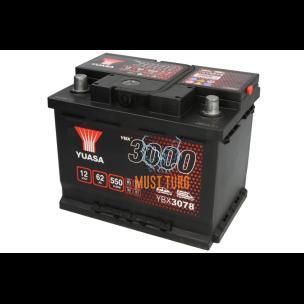 Battery 62Ah 550A 12V +/- 243x175x190 SMF YBX3078 Yuasa