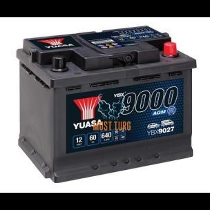 Aku AGM 60Ah 640A 12V -/+ 243x175x190 Start Stop Plus YBX9027 Yuasa