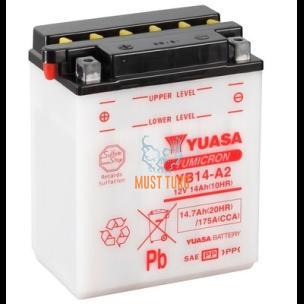 Motorcycle battery 12V 14Ah 175A 134x89x166mm +/- YB14-A2 Yuasa