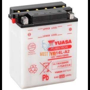 Motorcycle battery 12V 14Ah 175A 136x91x168mm -/+ YB14L-A2 Yuasa