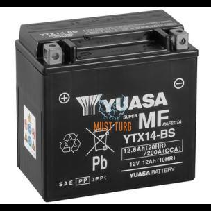 Motorcycle battery AGM 12V 12Ah 200A 150x87x145mm +/- YTX14-BS Yuasa