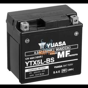 Motorcycle battery AGM 12V 4Ah 80A 115x72x107mm -/+ YTX5L-BS Yuasa