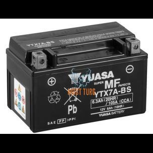 Motorcycle battery AGM 12V 6Ah 105A 150x87x93mm +/- YTX7A-BS Yuasa