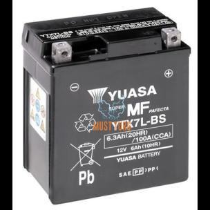 Motorcycle battery AGM 12V 6Ah 100A 115x72x132mm -/+ YTX7L-BS Yuasa